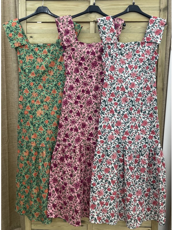 Vestido florecitas de sisa con capita en sisa