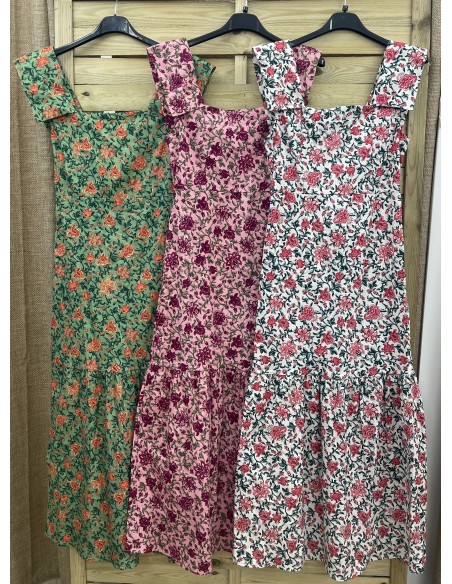 Vestido florecitas de sisa con capita en sisa