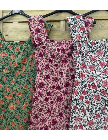 Vestido florecitas de sisa con capita en sisa