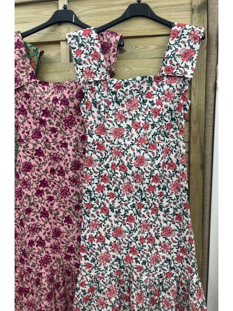 Vestido florecitas de sisa con capita en sisa