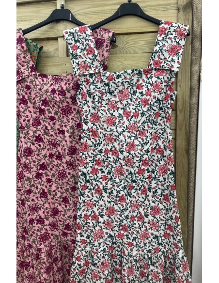 Vestido florecitas de sisa con capita en sisa