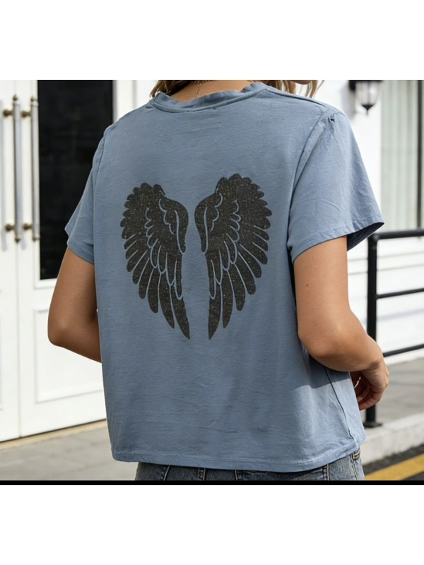 Camiseta alas de manga corta