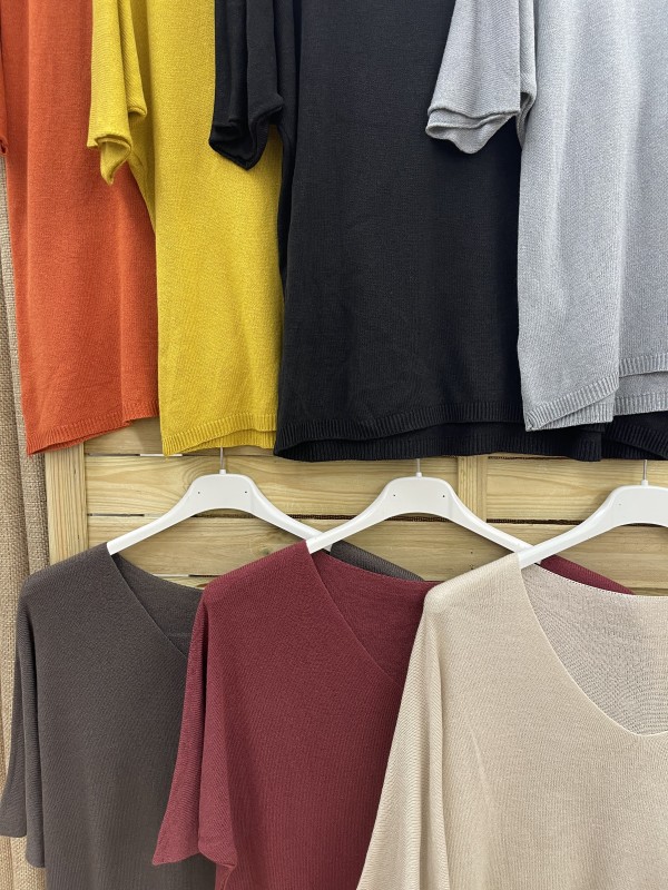 Maxi jersey de punto de manga corta 2