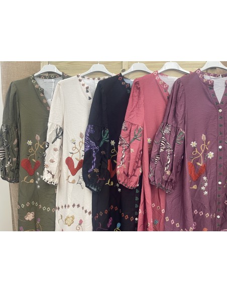 Vestido camisero sabana