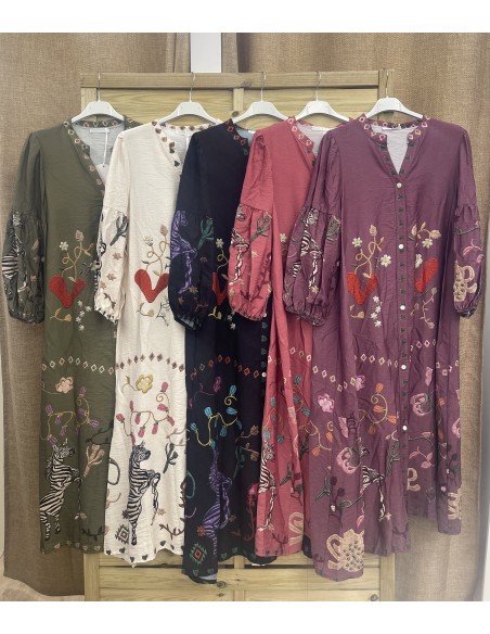 Vestido camisero sabana