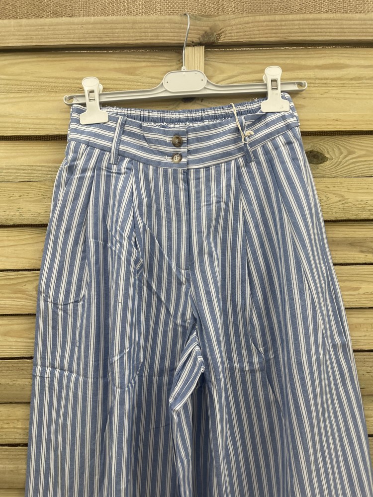 Maxi pantalon multiraya bicolor