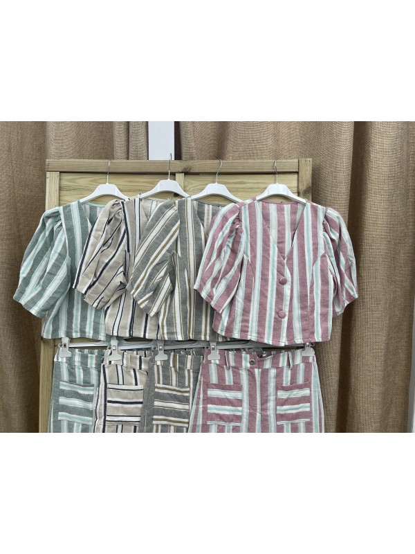 Camisa Beatriz manga abullonada