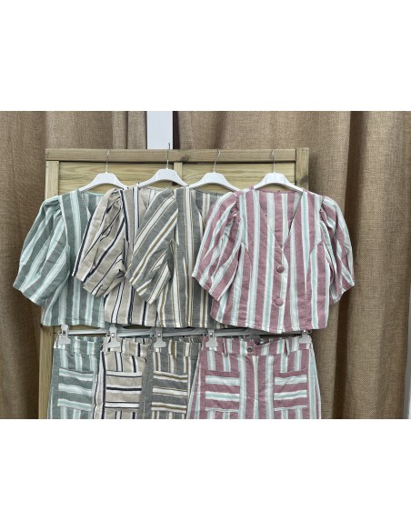 Camisa Beatriz manga abullonada