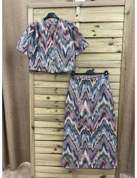 Chaqueta corta tapiz