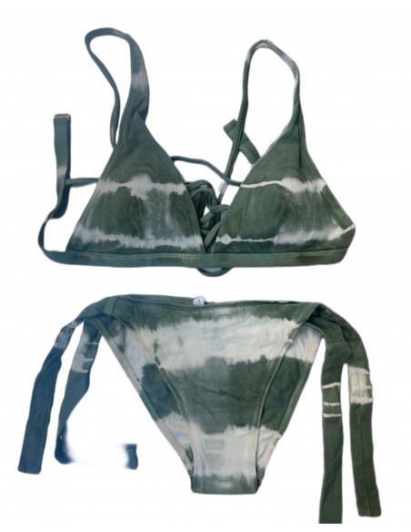 Bikini Tie dye triángulo tira ancha